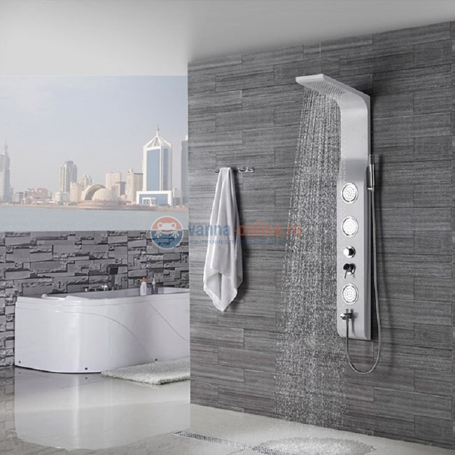 Гидромассажная душевая панель RGW Shower Panels SP-01, 21140101-03, цвет белый