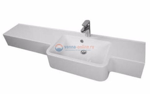 Раковина Акватон Hotel B 129 см белая