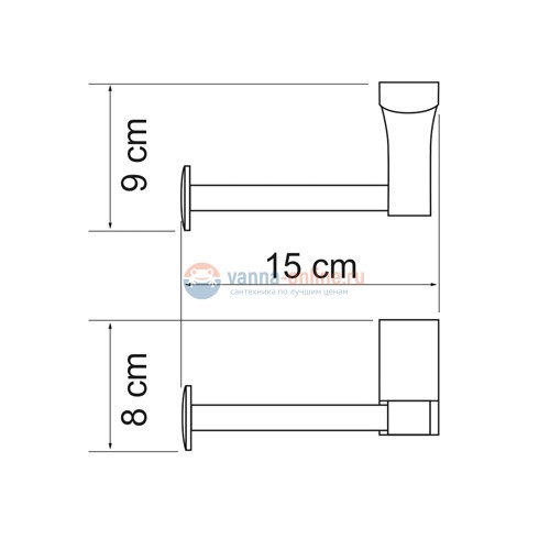 Держатель для туалетной бумаги WasserKRAFT Leine 5096 Держатель для туалетной бумаги WasserKRAFT Leine 5096