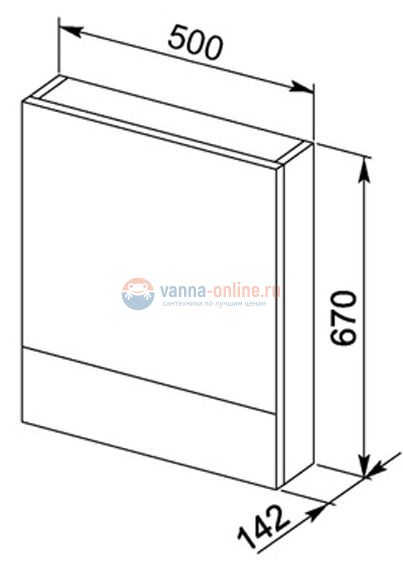 Зеркало-шкаф Aquanet Нота 50 (камерино) 00172682, цвет венге