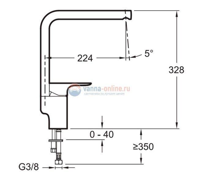 Смеситель Jacob Delafon Aleo E72278-CP для раковины с донным клапаном Смеситель Jacob Delafon Aleo E72278-CP для раковины с донным клапаном