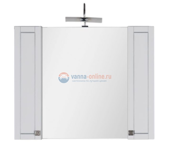 Зеркало-шкаф Aquanet Честер 105 00186084, цвет белый, патина золото Зеркало-шкаф Aquanet Честер 105 00186084, цвет белый, патина золото