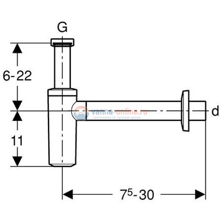 Сифон для раковины Geberit Uniflex 151.035.11.1, белый, Ø40 Сифон для раковины Geberit Uniflex 151.035.11.1, белый, Ø40