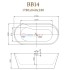 Ванна акриловая BelBagno BB14, 180х85 см