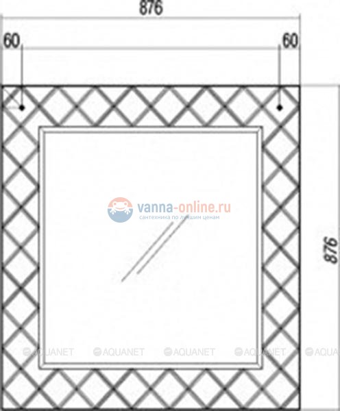 Зеркало Акватон Венеция 90 1A155702VNL10, белая рама Зеркало Акватон Венеция 90 1A155702VNL10, белая рама