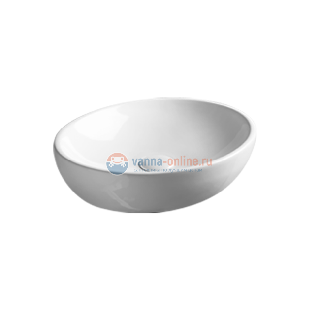 Раковина накладная, встраиваемая снизу 500х320хh100мм. Axa H10 овальная