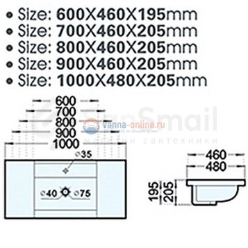 Раковина Comforty XD-A60
