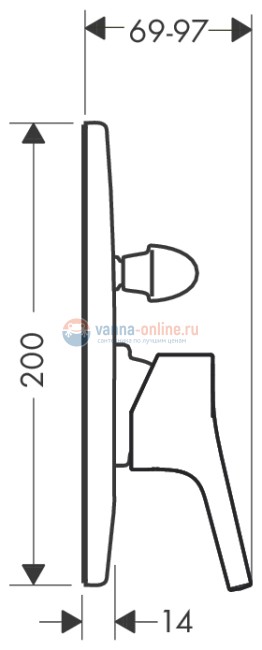 Смеситель Hansgrohe Talis S 72407000 для ванны и душа Смеситель Hansgrohe Talis S 72407000 для ванны и душа
