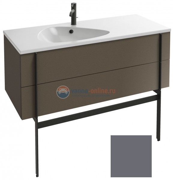 Тумба под раковину Jacob Delafon Nouvelle Vague 120 EB3035-M76, 2 ящика, цвет - насыщенный серый матовый