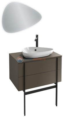 Тумба под раковину Jacob Delafon Nouvelle Vague 80 EB3039-M53, серый антрацит мягкий