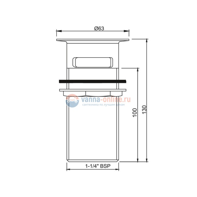 Сливной набор для раковины/биде Jaquar Allied ALD-CHR-709L130
