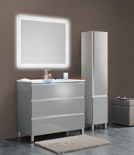 Тумба с раковиной Sanvit Авеню-3 kavenu3120, 120 см напольная, белый глянцевый