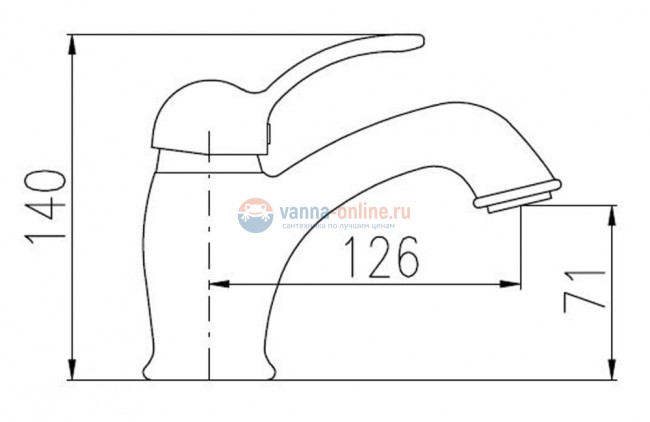 Смеситель для раковины Rav-Slezak Labe L027.5K, с донным клапаном Click-Clack, хром