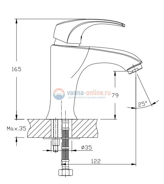 Смеситель Orange Astin M21-021cr для раковины