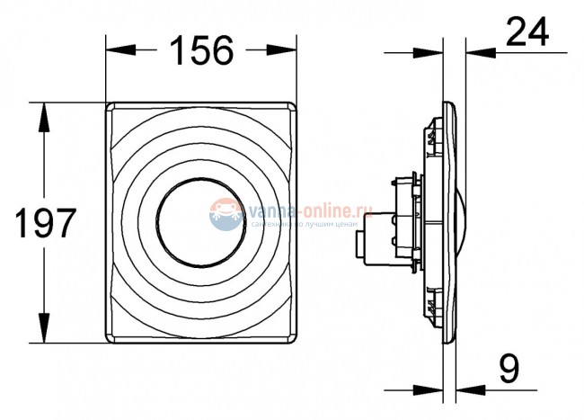 Панель Grohe Surf 38574000, хром