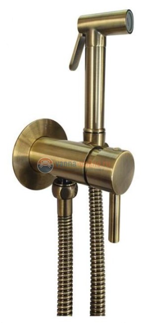 Гигиенический душ Paffoni Tweet Round ZDUP110BR со смесителем, бронза Гигиенический душ Paffoni Tweet Round ZDUP110BR со смесителем, бронза