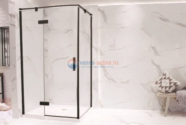 Душевой уголок Bravat Blackline BS120.311 120 x 80 x 195 см прямоугольный, L/R, черный