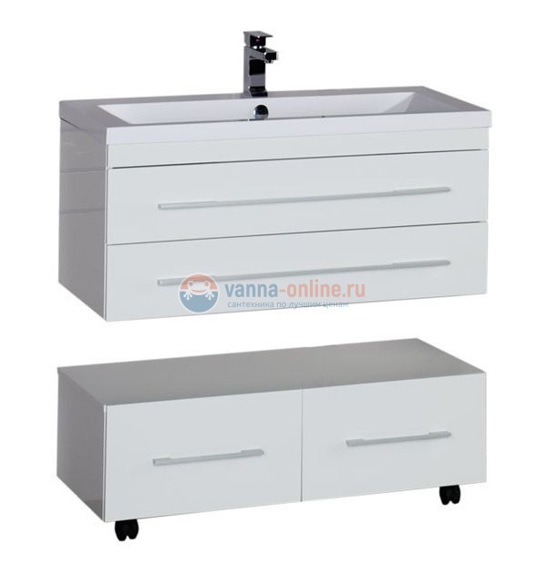 Тумба под раковину Aquanet Нота 100 (005) 00171496, цвет белый