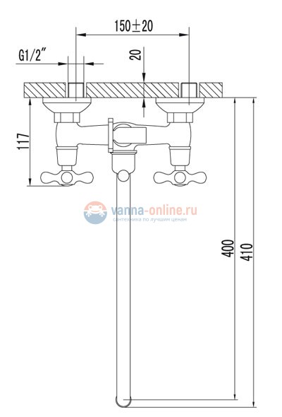 Смеситель Lemark Standard LM2151C универсальный для ванной и душа