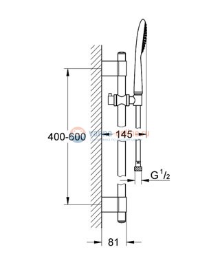 Душевой гарнитур Grohe Rainshower Solo 100 27528000 Душевой гарнитур Grohe Rainshower Solo 100 27528000