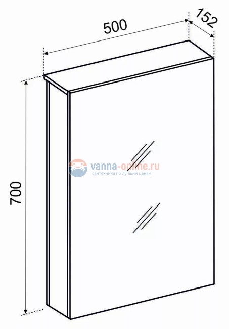 Зеркальный шкаф Emmy Вэла 50 см, wel50bel, белый, левый/правый