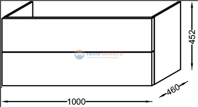 Тумба под раковину Jacob Delafon Vox EB2075-R1-N18, белый блестящий
