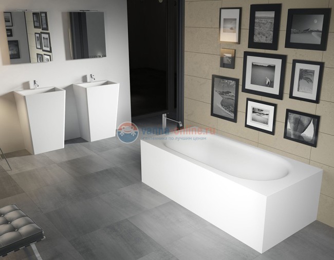 Прямоугольная ванна из искусственного камня Riho Madrid 180 x 86 см, белая