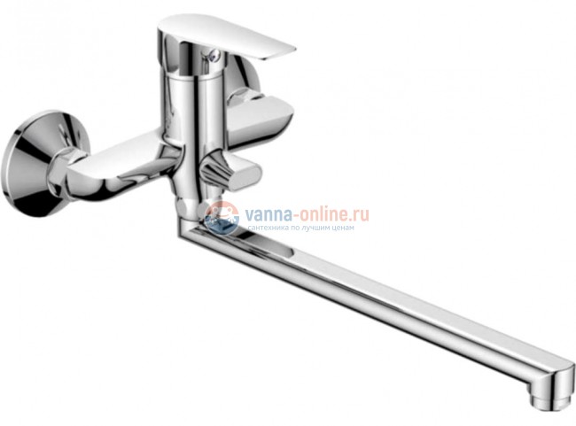 Смеситель для ванны Rush Disco DI6935-51 с душем длинный излив, хром Смеситель для ванны Rush Disco DI6935-51 с душем длинный излив, хром