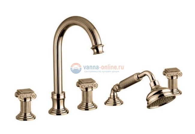 Смеситель Cezares Olimp BVD-02-O цвет бронза, ручки квадратные металл