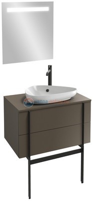 Тумба под раковину Jacob Delafon Nouvelle Vague 80 EB3039-S32, темно-серый сатин