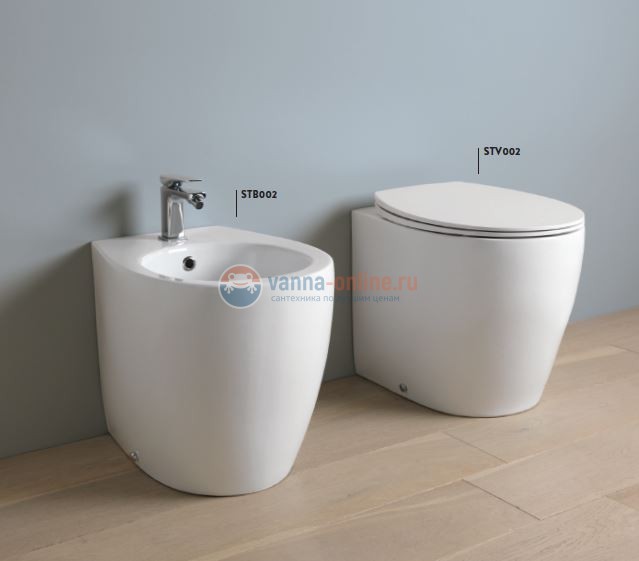 Биде ArtCeram Step STB002 01; 00, напольное