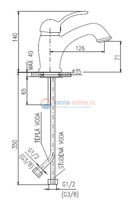 Смеситель для раковины Rav-Slezak Labe L026.5SM, бронза