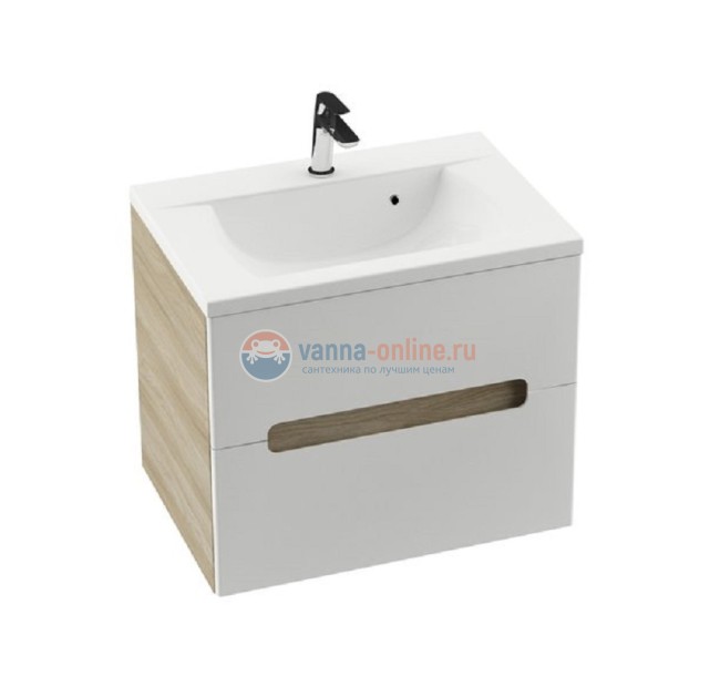 Тумба под раковину Ravak SD Classic II 800, фасад белый, корпус латте, левая/правая