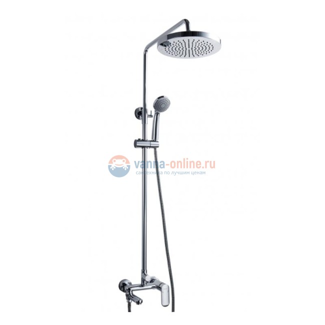 Душевая система Bravat Opal C F6125183CP-A1-RUS для ванны, круглой формы, покрытие: хром