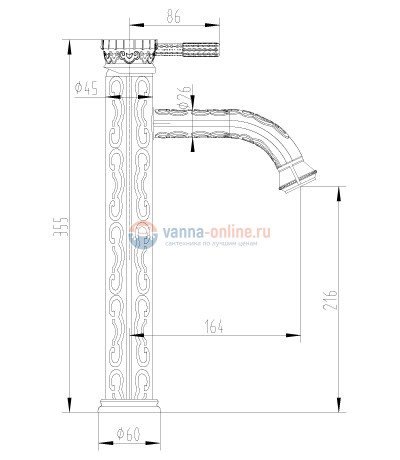 Смеситель Lemark Jasmine LM6609ORB для раковины монолитный, черная бронза Смеситель Lemark Jasmine LM6609ORB для раковины монолитный, черная бронза