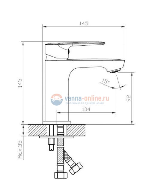 Смеситель Orange Sofi 2.0 M46-021cr для раковины, хром Смеситель Orange Sofi 2.0 M46-021cr для раковины, хром