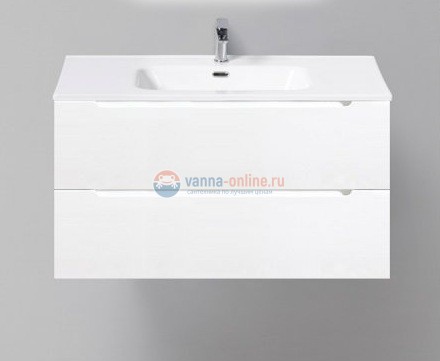 Тумба с раковиной Belbagno Etna ETNA-900-2C-SO-BL-P 90 см, подвесная, цвет белый глянцевый (bianco lucido)