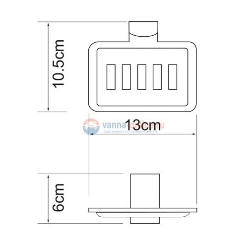 Мыльница-решетка WasserKRAFT Leine 5069 Мыльница-решетка WasserKRAFT Leine 5069