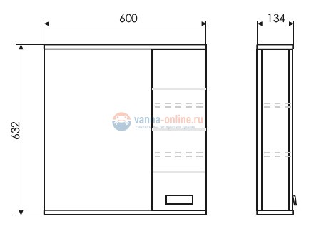 Зеркальный шкаф Comforty Модена 60 белый Зеркальный шкаф Comforty Модена 60 белый