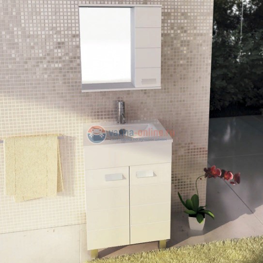 Зеркальный шкаф Comforty Модена 60 белый Зеркальный шкаф Comforty Модена 60 белый