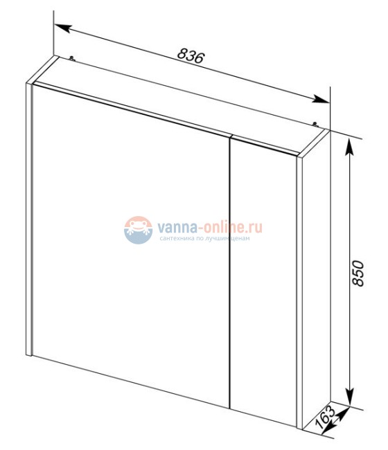 Зеркало-шкаф Aquanet Франка 85 00183045, цвет белый