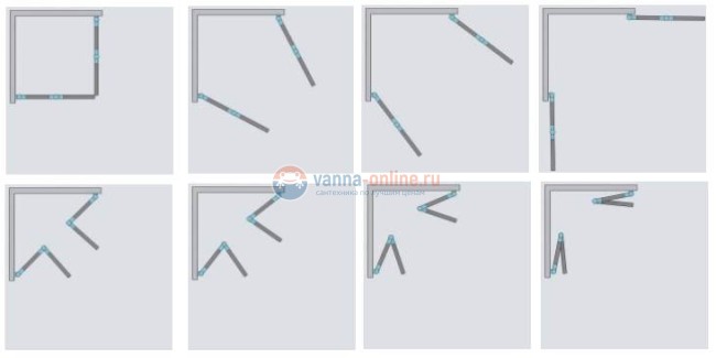 Душевой уголок Radaway Fuenta КDD-B 100 x 100 с дверями типа Bi-fold, с порогом Душевой уголок Radaway Fuenta КDD-B 100 x 100 с дверями типа Bi-fold, с порогом