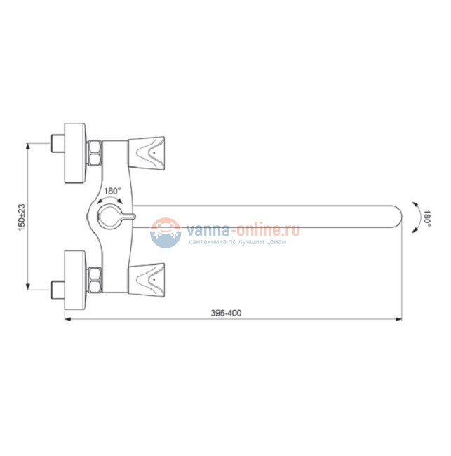 Смеситель для ванны и душа Vidima Neo BA336AA, хром Смеситель для ванны и душа Vidima Neo BA336AA, хром