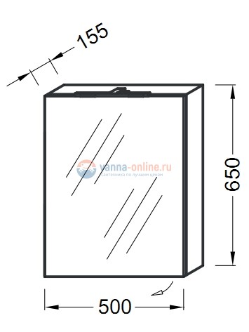 Зеркальный шкаф Jacob Delafon Formilia EB618G