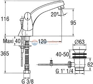 Смеситель Jacob Delafon Ginko E72915 для раковины Смеситель Jacob Delafon Ginko E72915 для раковины