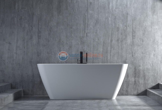 Ванна Salini Agatha, 180 х 80 х 66 см, из материала Solix, матовая белая 100221M