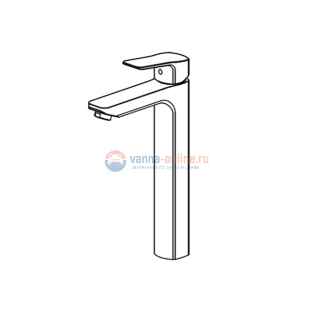 Смеситель для раковины Paini Viva Style без донного клапана, высокий, хром