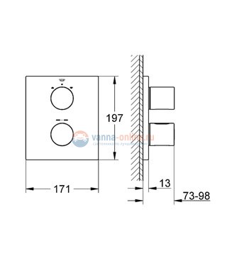 Термостат для ванны Grohe Grohtherm 3000 Cosmopolitan 19567KS0, черный Термостат для ванны Grohe Grohtherm 3000 Cosmopolitan 19567KS0, черный