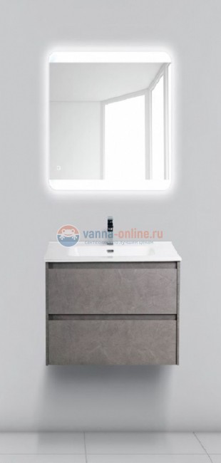 База под раковину Belbagno KRAFT 39-500/390-2C-SO-PG 50 cм подвесная с 2 ящиками, Pietra Grigio
