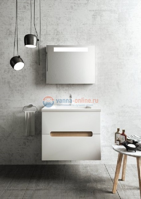 Тумба под раковину Ravak SD Classic II 700, фасад белый, корпус латте